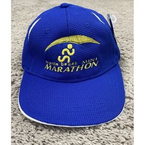 Myrtle Beach Mini Marathon Hat KC Caps Headshots Cool & Dry Blue Adjustable NWT